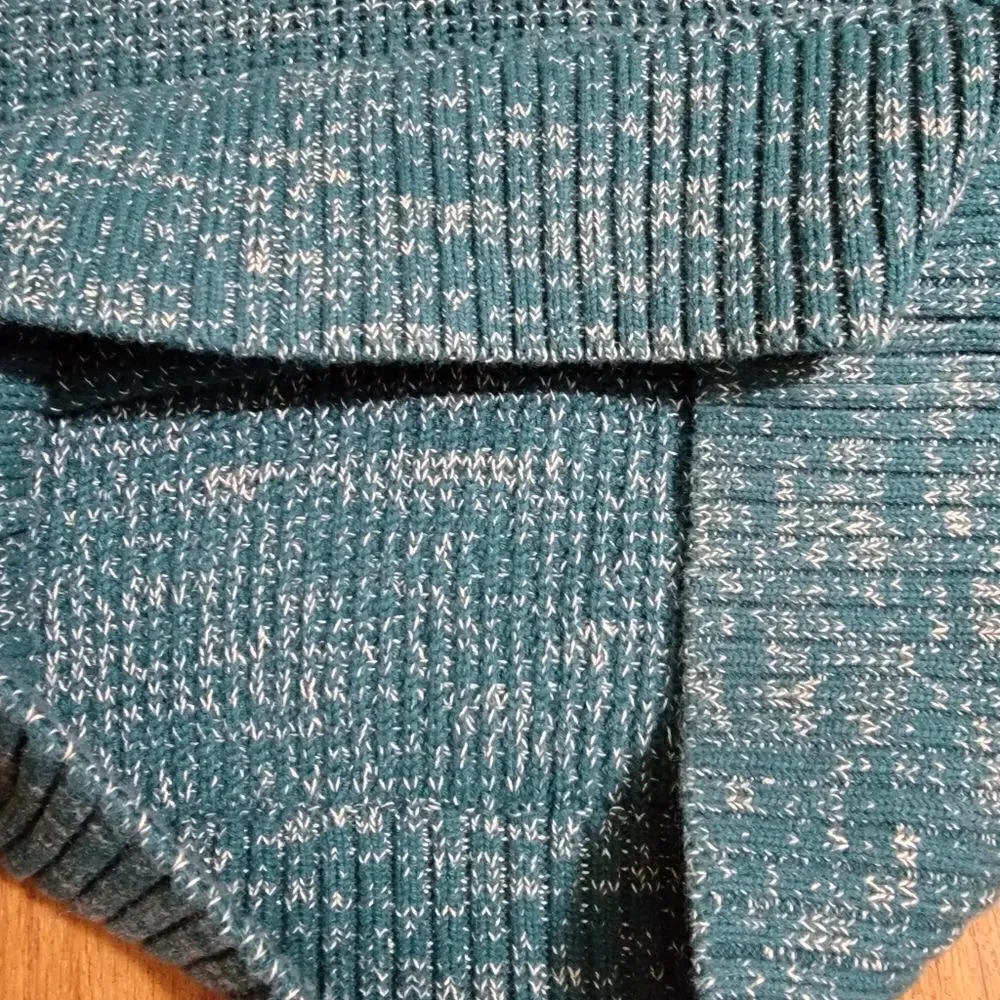 Banana Republic Cowl Neck Men's Button Sweater Heather Green Size Small S